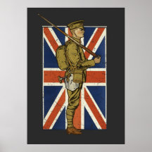 Vintager britischer Flaggensoldat