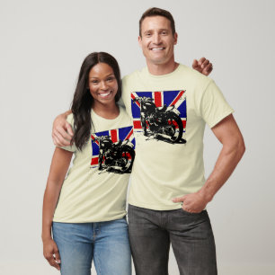 Vintager britischer Motorrad-T - Shirt