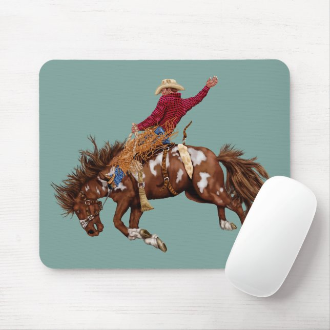 Vintager Broncofahrer Mousepad (Mit Mouse)