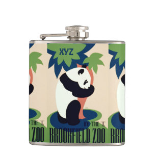 Vintager "Brookfield Zoo"-Ferkel Flachmann