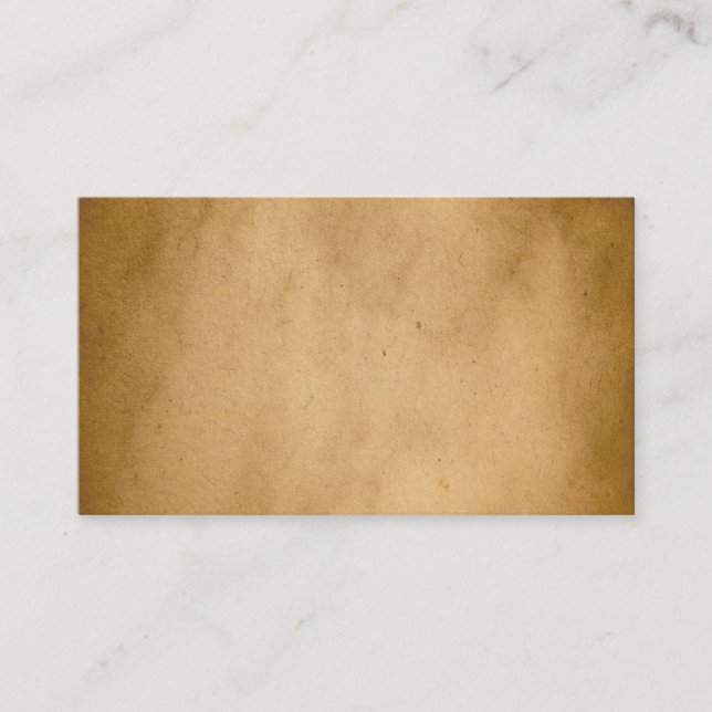 Vintager Browngelber Papierpergament-Hintergrund Visitenkarte (Vorderseite)