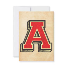 Vintager Buchstabe A Einzigartig