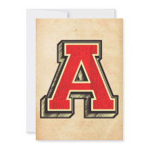 Vintager Buchstabe A Einzigartige benutzerdefinier