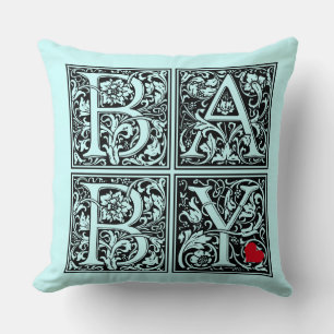 Vintager Buchstabe "BABY" mit kleinem rotem Herz ( Kissen