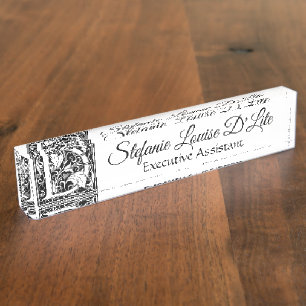 Vintager Buchstabe "D" Namensplakette