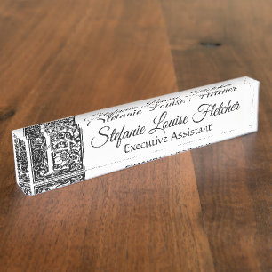 Vintager Buchstabe "F" Namensplakette