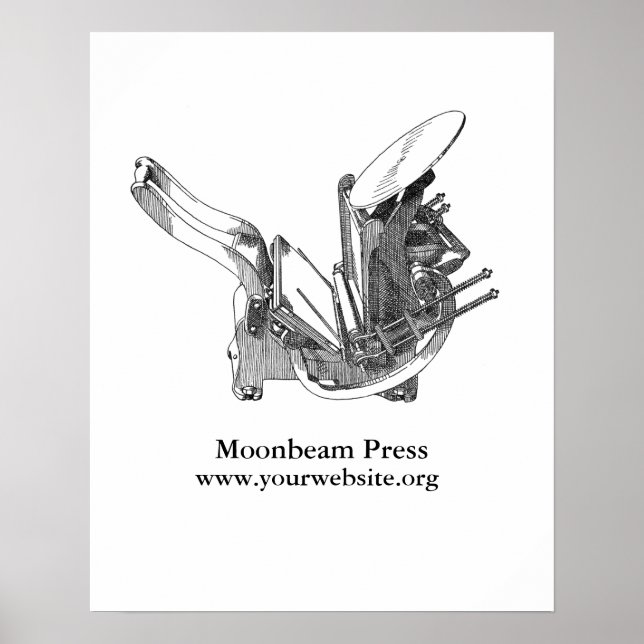 Vintager Buchstabe personalisiert Kelsey Poster (Vorne)