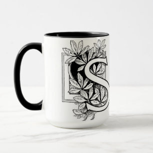Vintager Buchstabe 'S' Collage - Tasse
