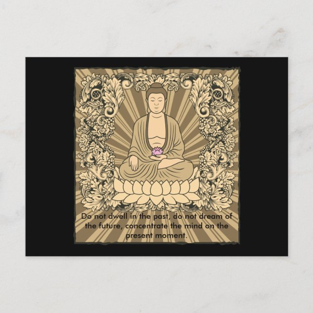 Vintager Buddha Postkarte (Vorderseite)