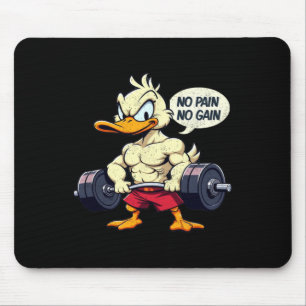 Vintager Buff Duck No Pain No Gain Gym Workout Car Mousepad