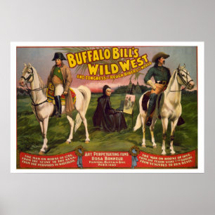 VINTAGER Büffel-PLAKATANKLEBER Poster