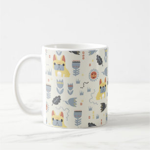 Vintager Bulldogge aus Frankreich und skandinavisc Kaffeetasse