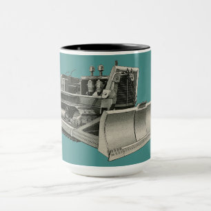 VINTAGER BULLDOZER-BETRIEBSMOTOR CUSTOM 2 TASSE