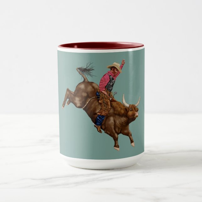 Vintager Bullfahrer Tasse (Zentrum)