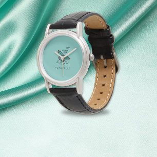 Vintager Butterfly Blue eWatch Armbanduhr