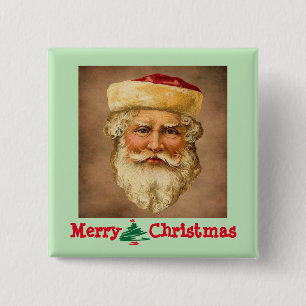 Vintager Button des Weihnachtsmanns
