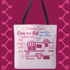 Vintager Camper Trailer Valentinstag Tasche