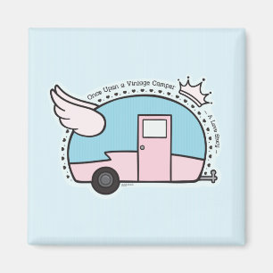 Vintager Campinganhänger Magnet