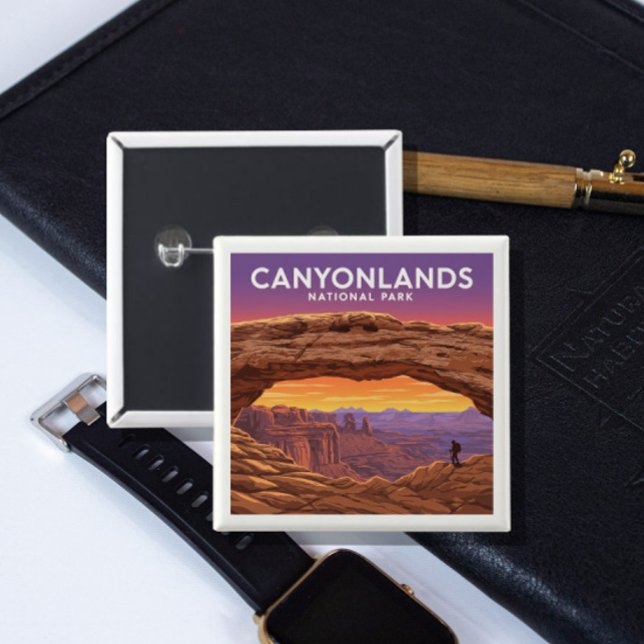Vintager Canyonlands-Nationalpark Button (Von Creator hochgeladen)