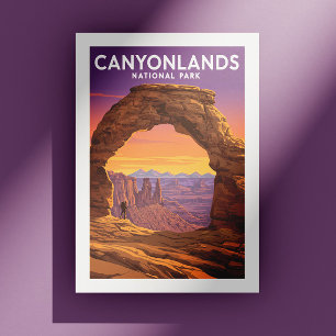 Vintager Canyonlands-Nationalpark Postkarte