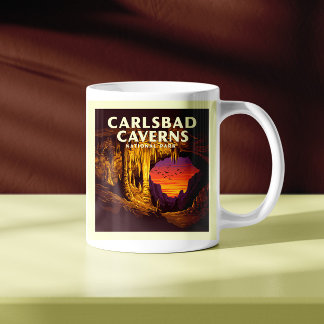 Vintager Carlsbad Caverne-Nationalpark Kaffeetasse