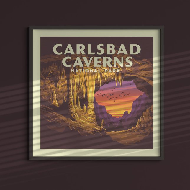 Vintager Carlsbad Caverne-Nationalpark Poster (Von Creator hochgeladen)