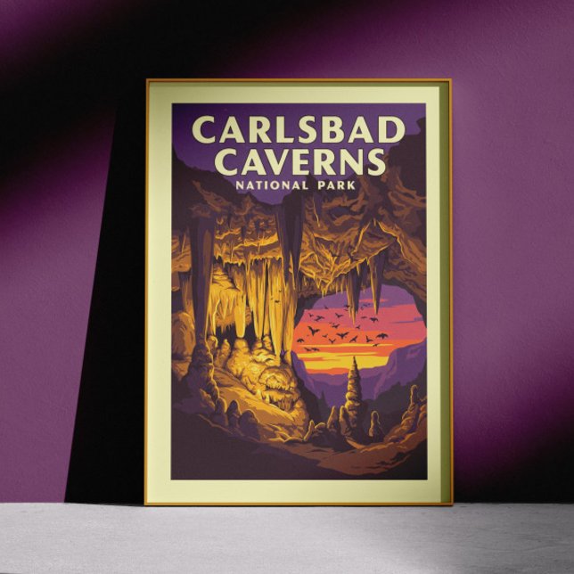 Vintager Carlsbad Caverne-Nationalpark Poster (Von Creator hochgeladen)