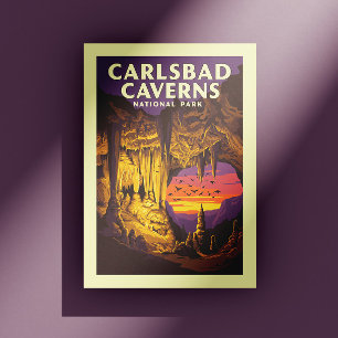 Vintager Carlsbad Caverne-Nationalpark Postkarte