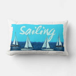 Vintager Cartoon Beachy Vibes Lendenkissen