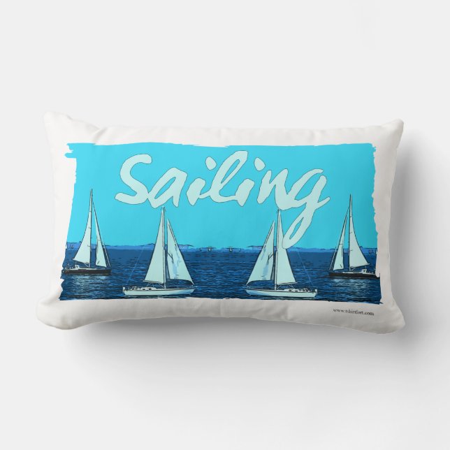 Vintager Cartoon Beachy Vibes Lendenkissen (Vorderseite)