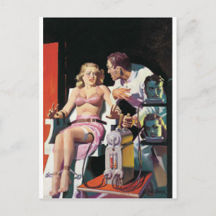 Vintager Cartoon seltsam Postkarte