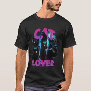 Vintager Cat Lover Bootleg 90er Hip Hop Rapper Män T-Shirt
