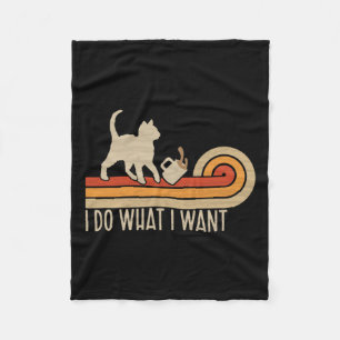 Vintager Cat Spilling Coffee i Do, was ich Gewollt Fleecedecke