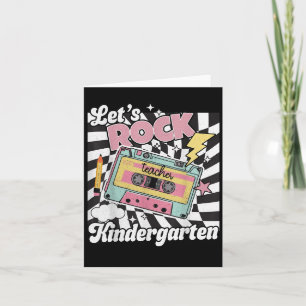 Vintager Cette-Tape-Kindergarten-Lehrer zurück zum Karte