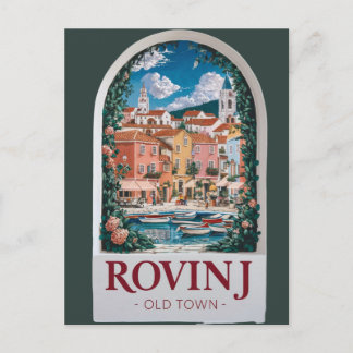 Vintager Charme: Altstadt von Rovinj Postkarte