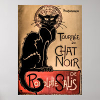 Vintager Chat Noir - Black Cat Poster
