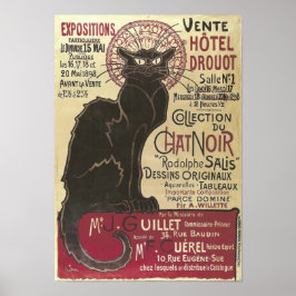 Vintager Chat Noir, Vente Hôtel Drouot Steinlen Poster