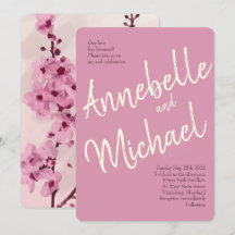 Vintager Cherry Blossom Hochzeitseinladungen