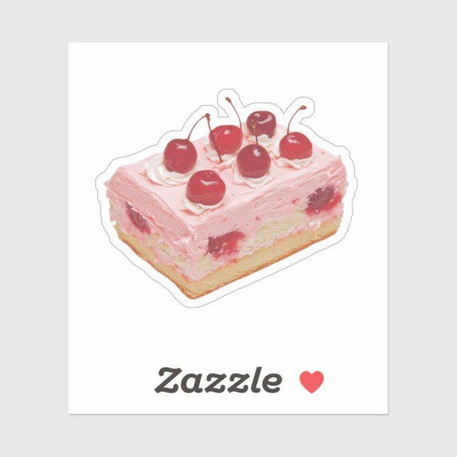 Vintager Cherry Cake Aufkleber (Blatt)