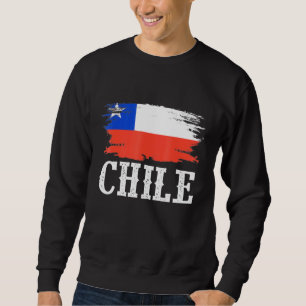 Vintager Chile Flag I Liebe Chile Sweatshirt