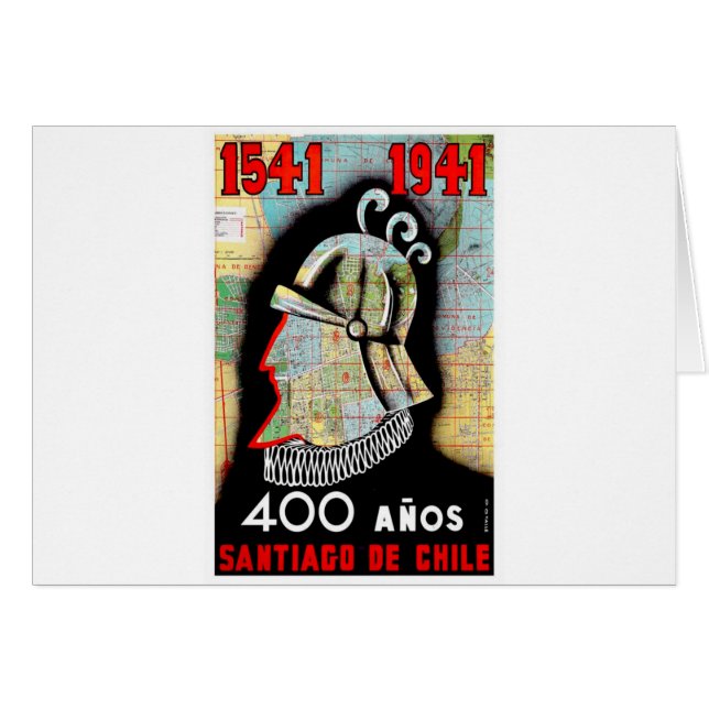 Vintager Chile Santiago Travel (Vorderseite (Horizontal))