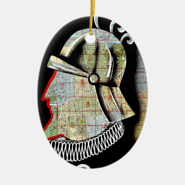Vintager Chile Santiago Travel Keramik Ornament (Vorne)