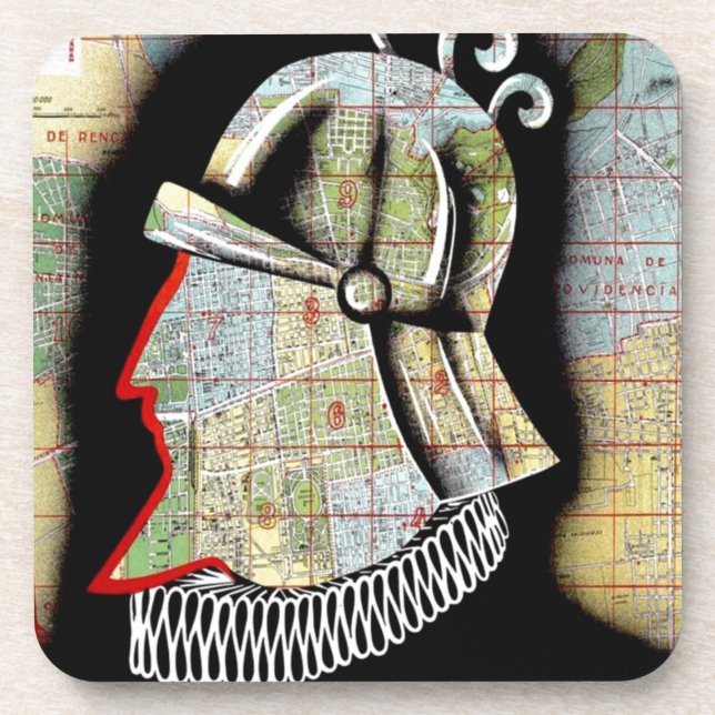 Vintager Chile Santiago Travel Untersetzer (Vorderseite)
