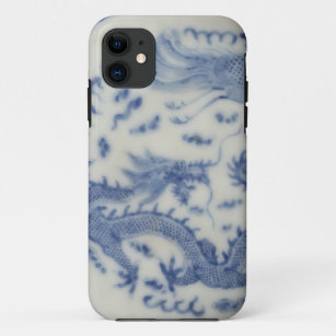 Vintager chinesischer Drachemonaco-Blau Case-Mate iPhone Hülle