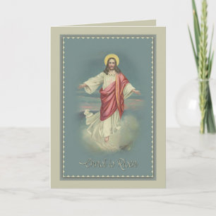 Vintager Christus ist gestiegener Ostern-Gruß Feiertagskarte