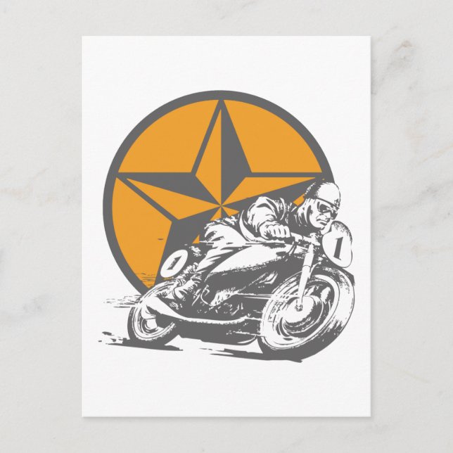 Vintager Circle Star Postkarte (Vorderseite)