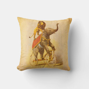 Vintager Circus Art Throw Kissen