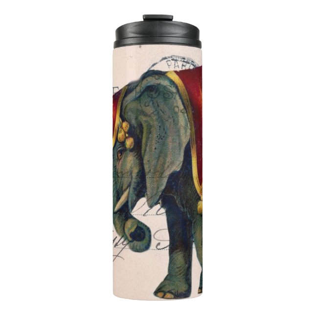 Vintager Circus Elephant Thermosbecher (Vorderseite)