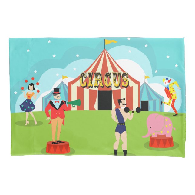 Vintager Circus Pillowcase Kissenbezug (Vorderseite)