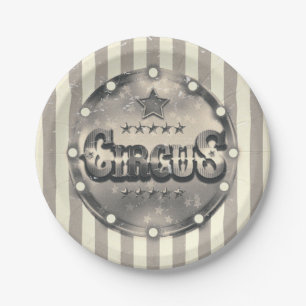 Vintager Circus Streifen Custom Chic Party Pappteller